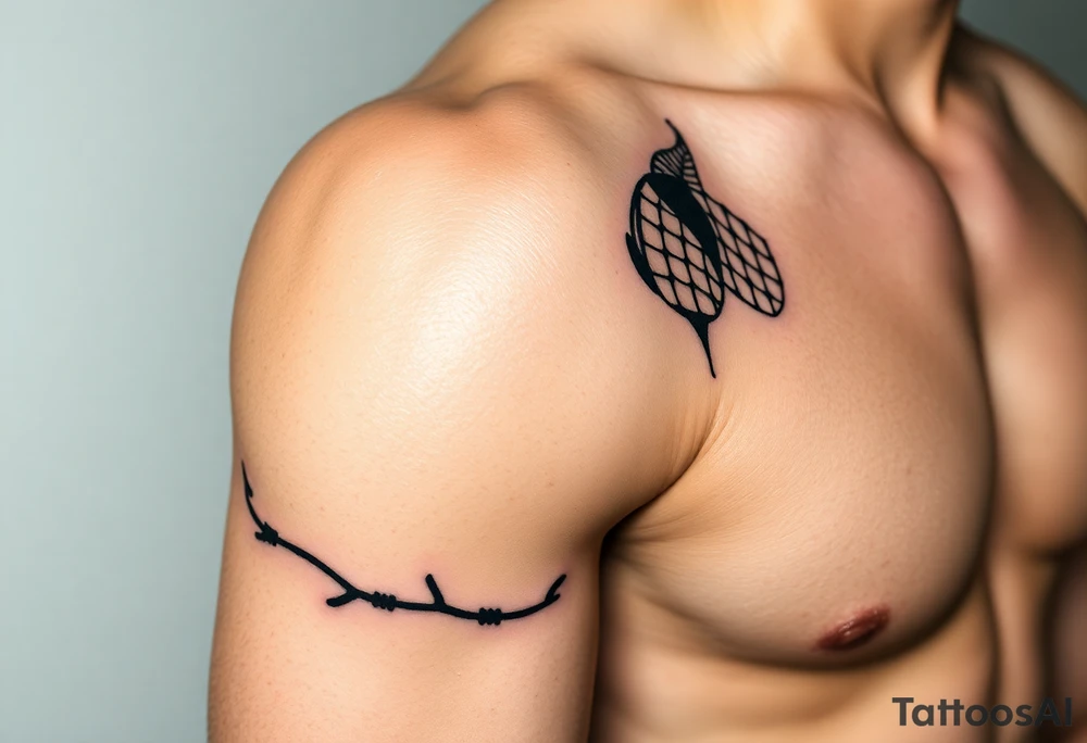 Thick sexy negative fishnet latex tattoo idea