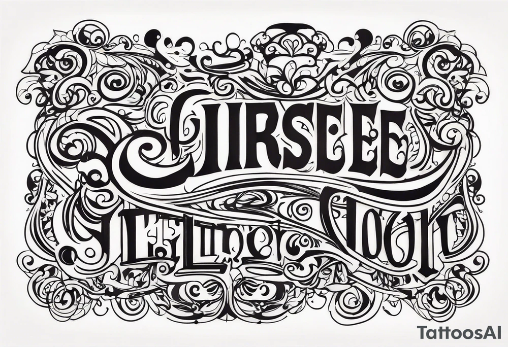 Curly font 
 Lee tattoo idea
