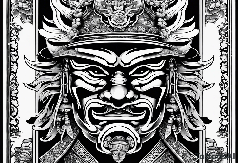 Japanese Samurai Mask Tattoo Designs tattoo idea