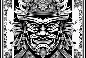Japanese Samurai Mask Tattoo Designs tattoo idea