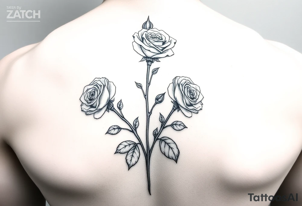 Roses growing out of Concrete tattoo idea