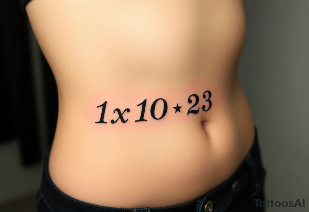 1x10^23 surrounded by stars tattoo idea