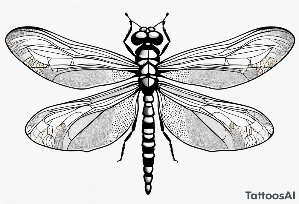 dragonfly minimal tattoo idea