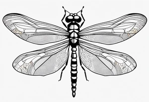 dragonfly minimal tattoo idea