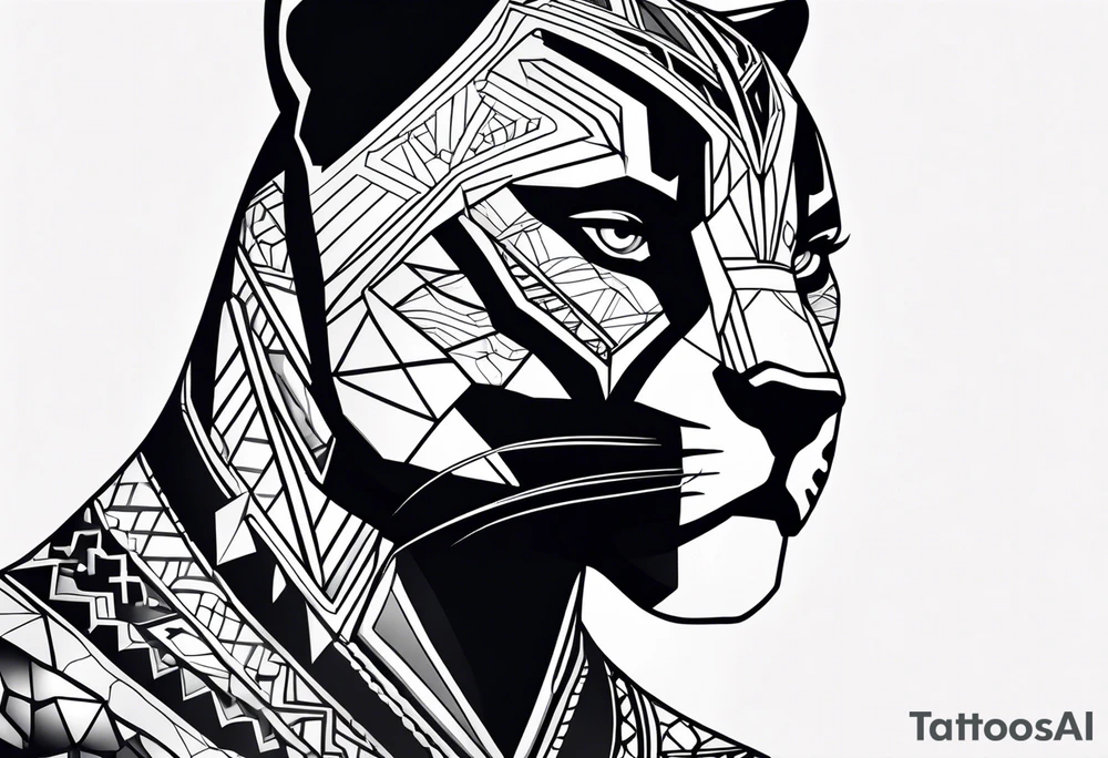 Black panther tattoo idea
