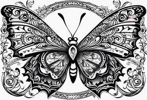 butterfly more with day of the dead tattoo idea