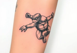 Flying ninja monkey turtle tattoo idea