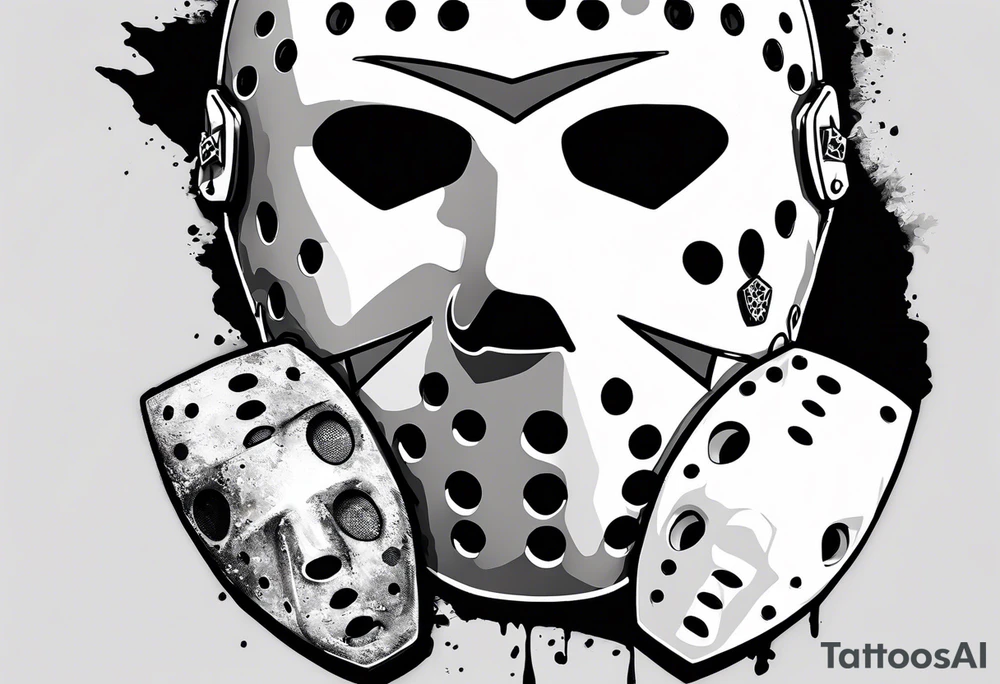 Friday the 13th Jason mask tattoo idea