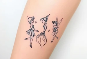 Peter pan, Wendy, Tinker Bell and Winter Tinker bell tattoo idea
