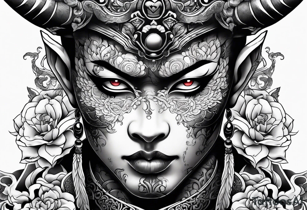 yakuza tattoo demon tattoo idea