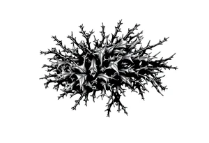 bushes with thorns tattoo idea