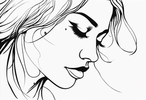 Tears bouncing off person tattoo idea