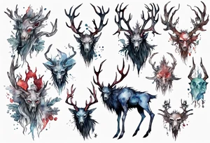 a wendigo tattoo idea