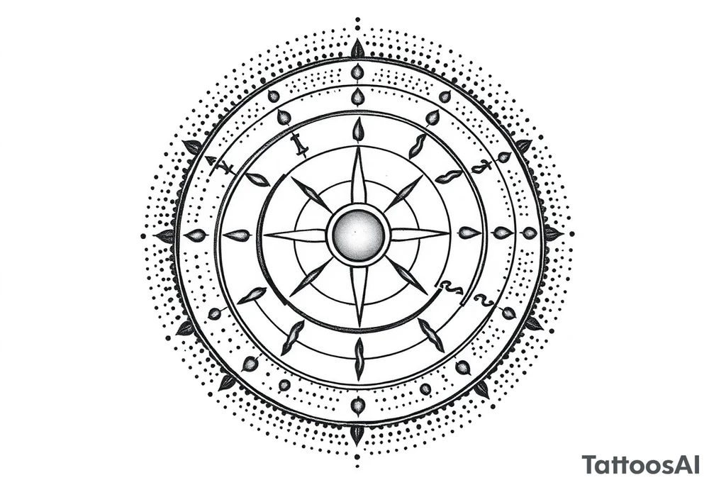 Sundial on the ground tattoo idea