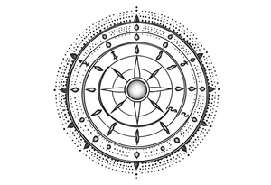 Sundial on the ground tattoo idea