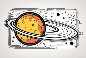 Man,solar, planet space tattoo idea