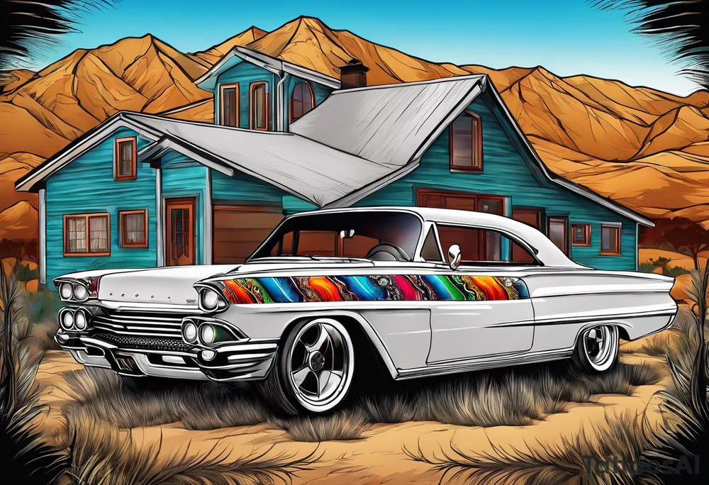 Ghost with sarape tattoo idea