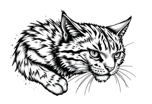 alley cat pixelated pc game tattoo idea