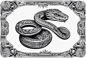 Aztec snake tattoo idea