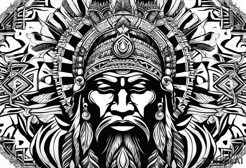 tribal chief tattoo idea