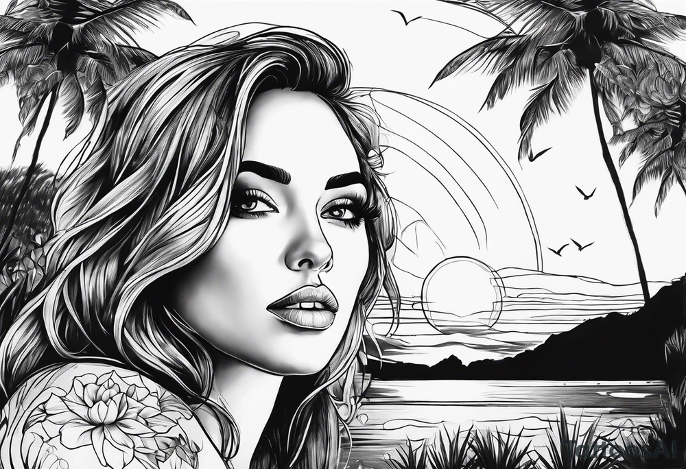 Sunset tattoo idea