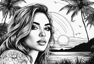 Sunset tattoo idea