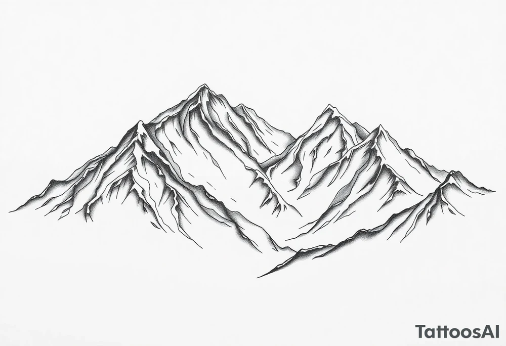 Mountain range tattoo idea