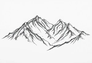 Mountain range tattoo idea