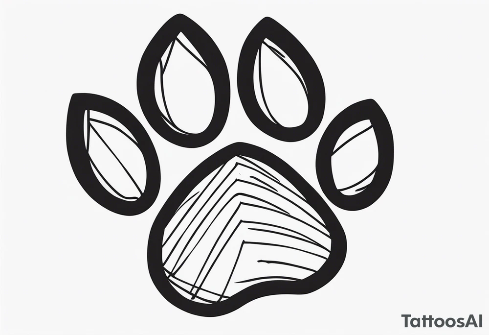 Paw Print tattoo idea