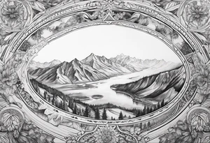 Bergpanorama, Unterarm tattoo idea