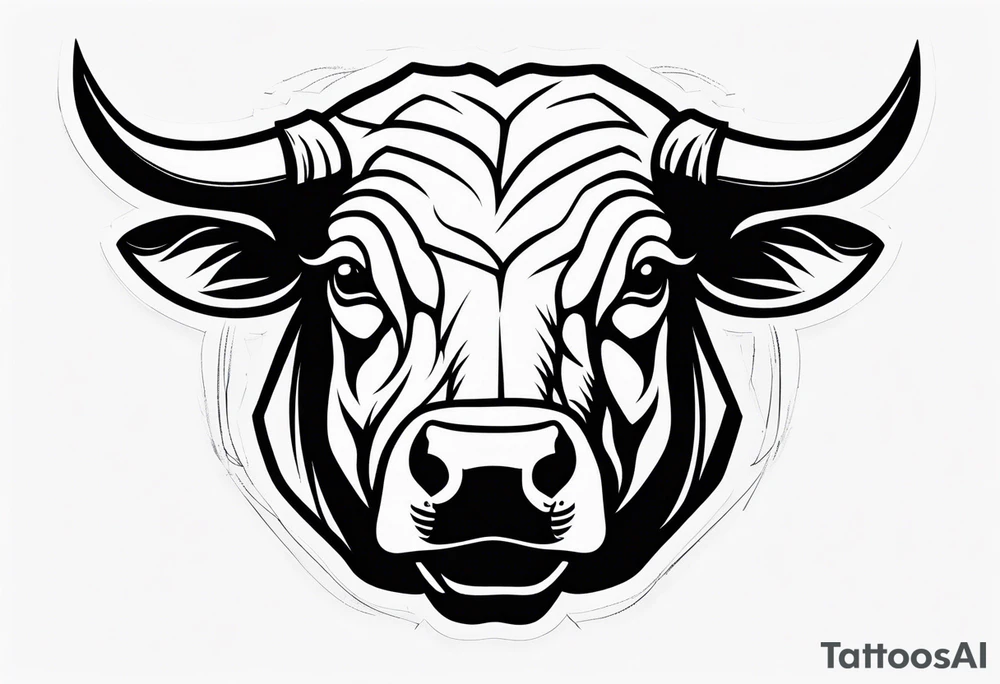 Raging Bull head tattoo idea