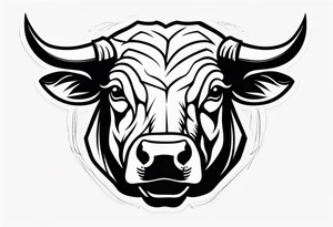 Raging Bull head tattoo idea