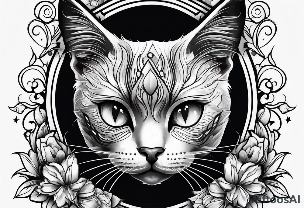 black cat tattoo idea