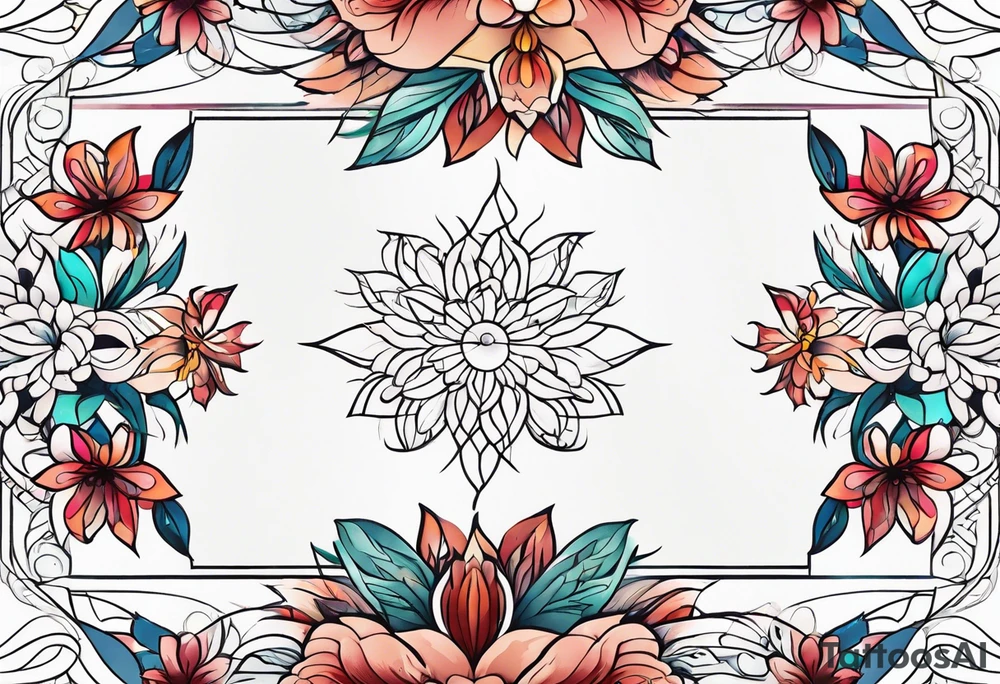 Minimalist flower tattoo idea