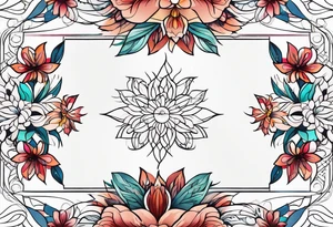 Minimalist flower tattoo idea