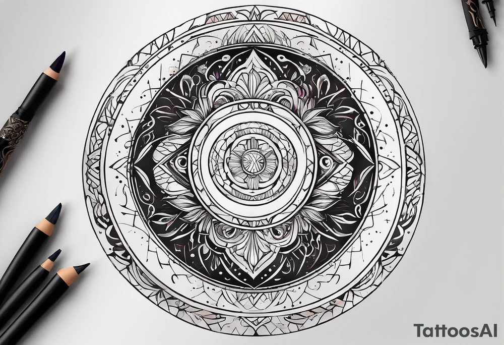 letter delta inside a circle, subtle, girly, simplistic tattoo idea