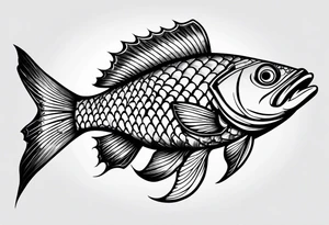 Tribal fish lure tattoo idea