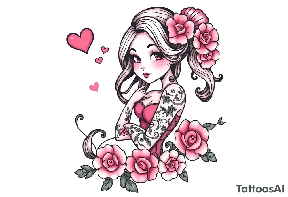 Bondage girl tattoo idea