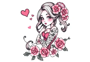 Bondage girl tattoo idea
