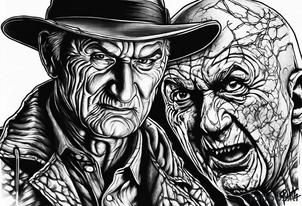 Horror theme with slasher and Freddy Krueger tattoo idea