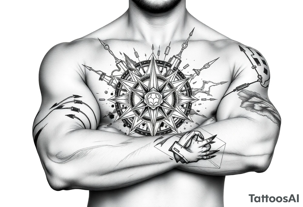 Symbol of a chaotic life with mental health struggles but I am now healing tattoo idea