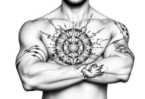 Symbol of a chaotic life with mental health struggles but I am now healing tattoo idea