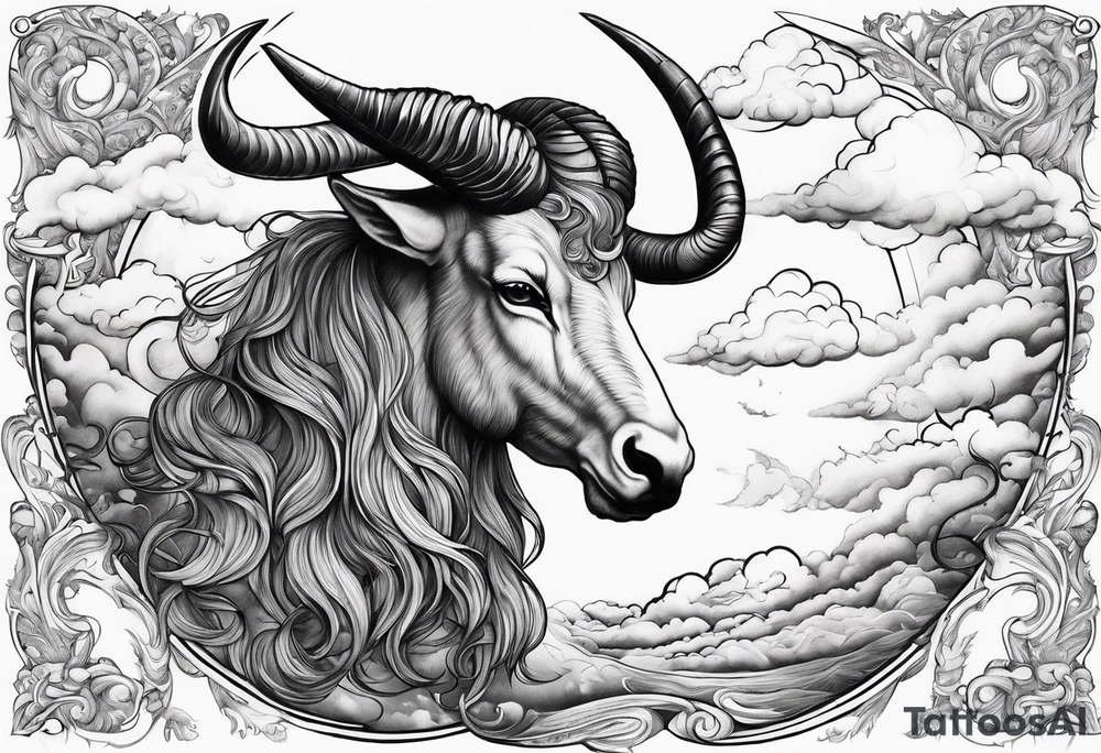 2006 ,clouds, Capricorn tattoo idea