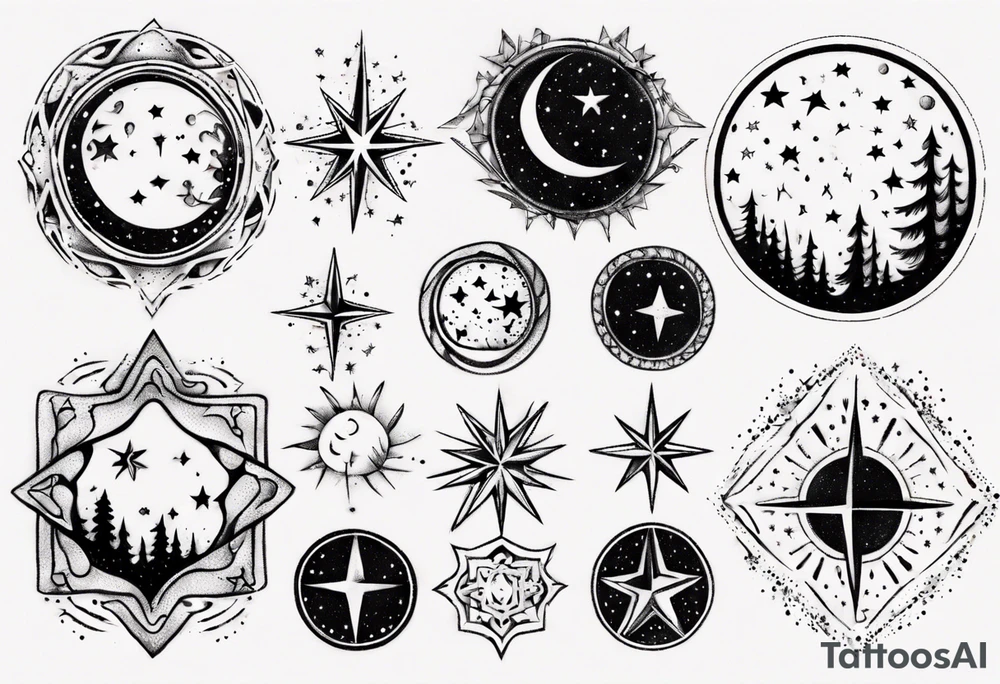 starry nights tattoo idea