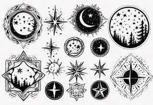 starry nights tattoo idea