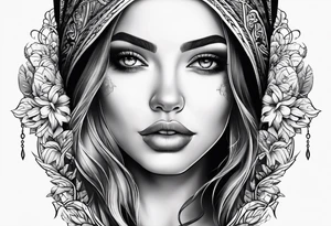 Woman tattoo idea