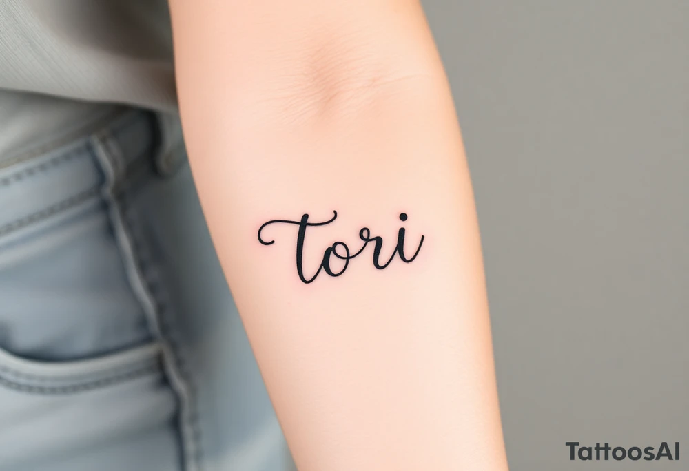 Tori monogram style tattoo idea