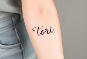 Tori monogram style tattoo idea