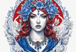 persephone symbols blue and red
shadowns tattoo idea