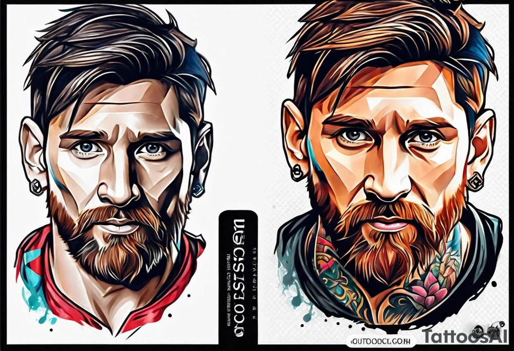mini messi tattoo idea